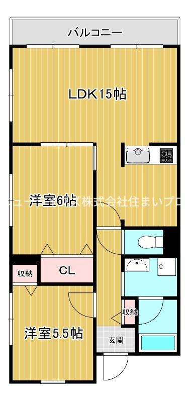 コーポエトワール門真(2LDK/1階)の間取り写真