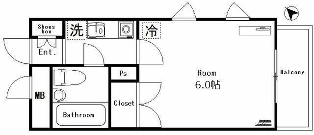 LOUIS MAISON千石(1K/2階)の間取り写真