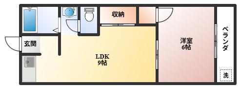 MANSHON HISUIEN(1LDK/3階)の間取り写真