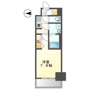 メイクス名駅太閤(1K/1階)の間取り写真