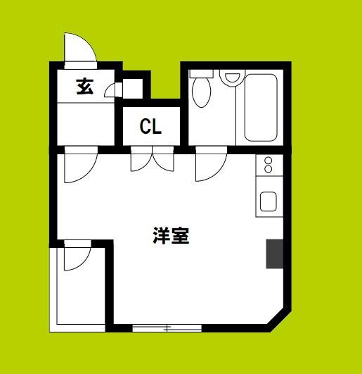 CUBE新今里(ワンルーム/1階)の間取り写真