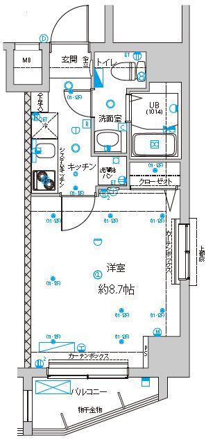 グランドパーク親水公園(1K/7階)の間取り写真