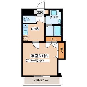 EXCELSIOR(1K/3階)の間取り写真