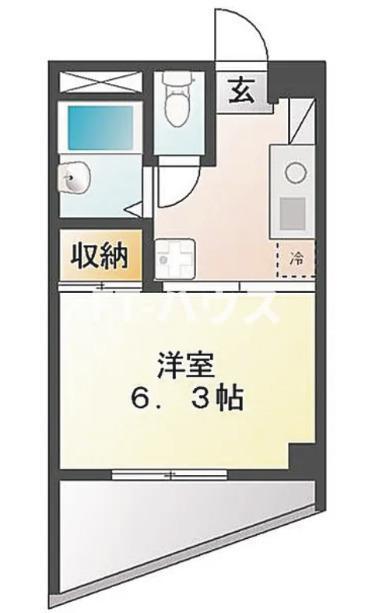 カネマン第三ビル(ワンルーム/2階)の間取り写真