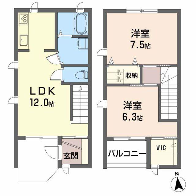 MATSUMOMENT上市(2LDK/1階)の間取り写真