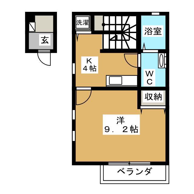アクシス西神奈川(1K/3階)の間取り写真