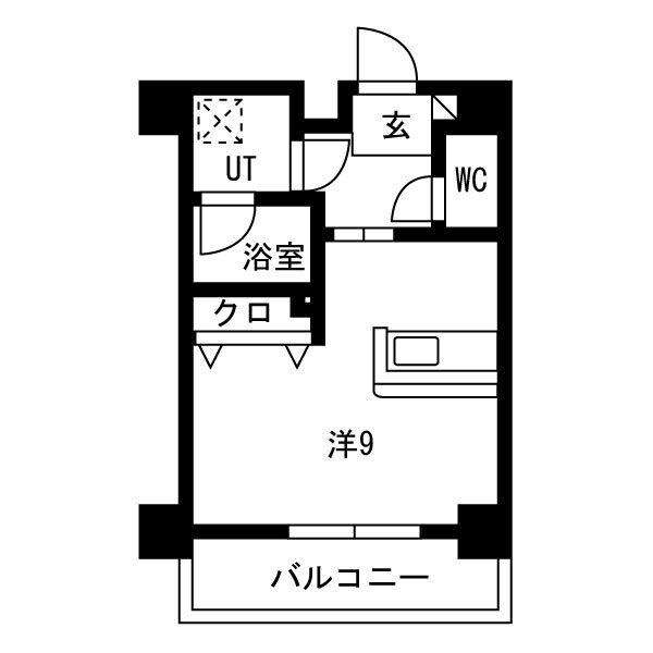グランテラス熱田(ワンルーム/1階)の間取り写真