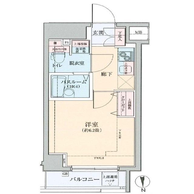 ロアール豪徳寺(1K/1階)の間取り写真