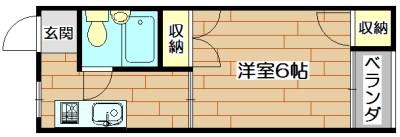 柳原第2パールマンション(1K/3階)の間取り写真