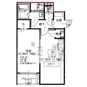 ART TENDO イースト(1LDK/3階)の間取り写真
