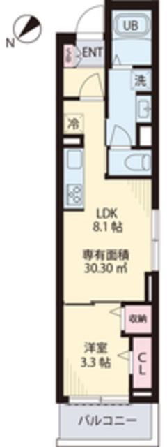 DーHARMONY(1LDK/3階)の間取り写真