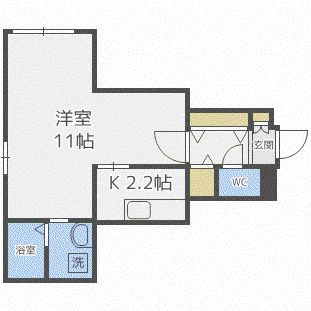 PRESTIGE SAPPORO(1K/5階)の間取り写真