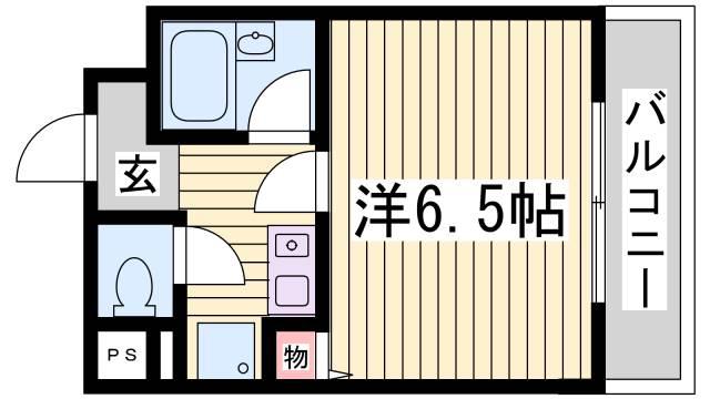 クロワートル二宮(1K/5階)の間取り写真