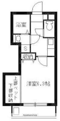 れいめい上荒田(1K/3階)の間取り写真