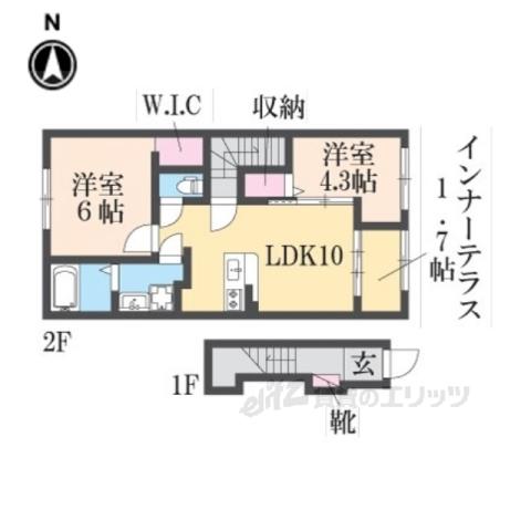 SERENATA SASAYAMA(2LDK/2階)の間取り写真
