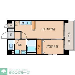 YGGDRASIL(1LDK/3階)の間取り写真