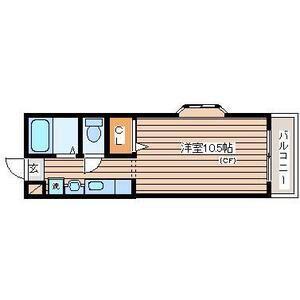 サンライズ志波町(ワンルーム/5階)の間取り写真