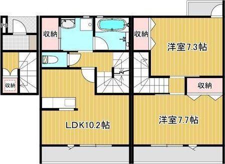 APT K III(2LDK/1階)の間取り写真
