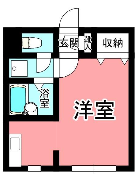 グリーンプラザ 環(1K/2階)の間取り写真