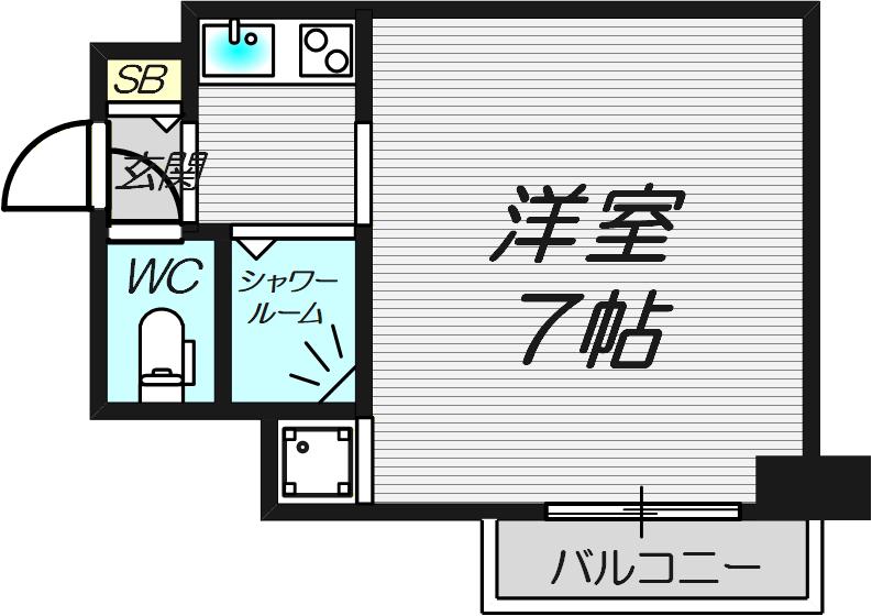 大正メゾン(1K/5階)の間取り写真