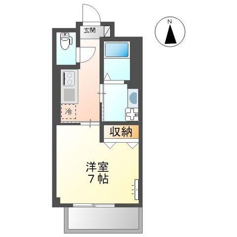 アークトゥルス(1K/3階)の間取り写真