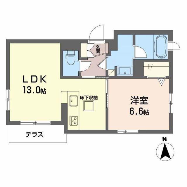 シャーメゾン ソレイユ(1LDK/1階)の間取り写真