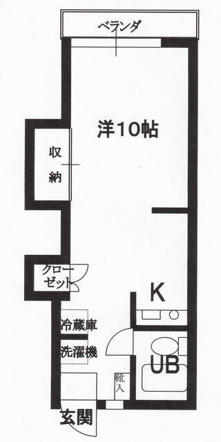 東京都練馬区豊玉中1丁目(ワンルーム/2階)の間取り写真