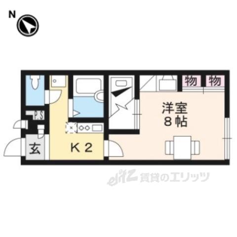 レオパレスWING(1K/2階)の間取り写真