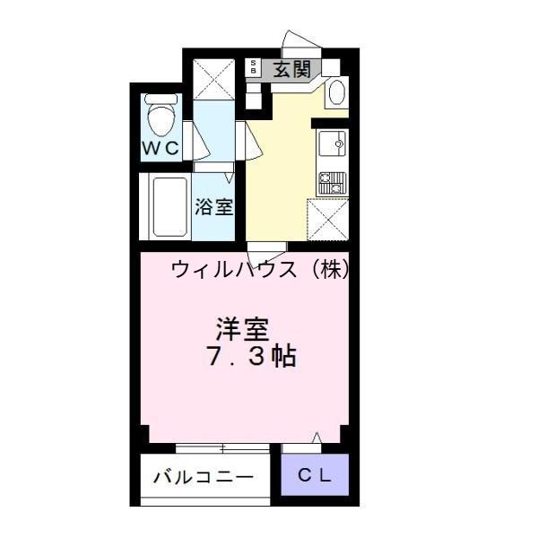 FSTYLE天美南(1K/1階)の間取り写真