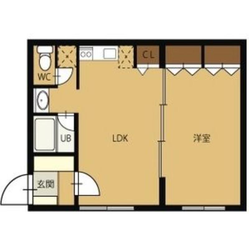マイルーム澄川(1LDK/2階)の間取り写真