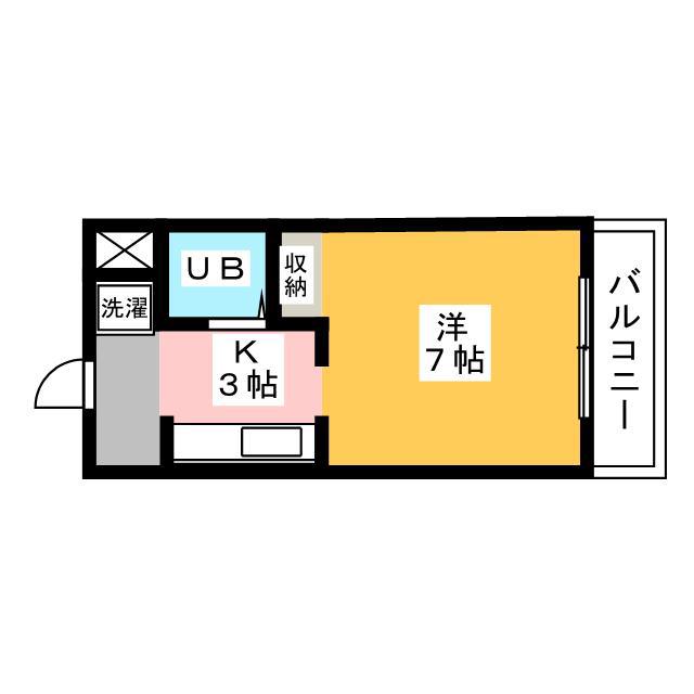 アビタシオンK5(1K/2階)の間取り写真
