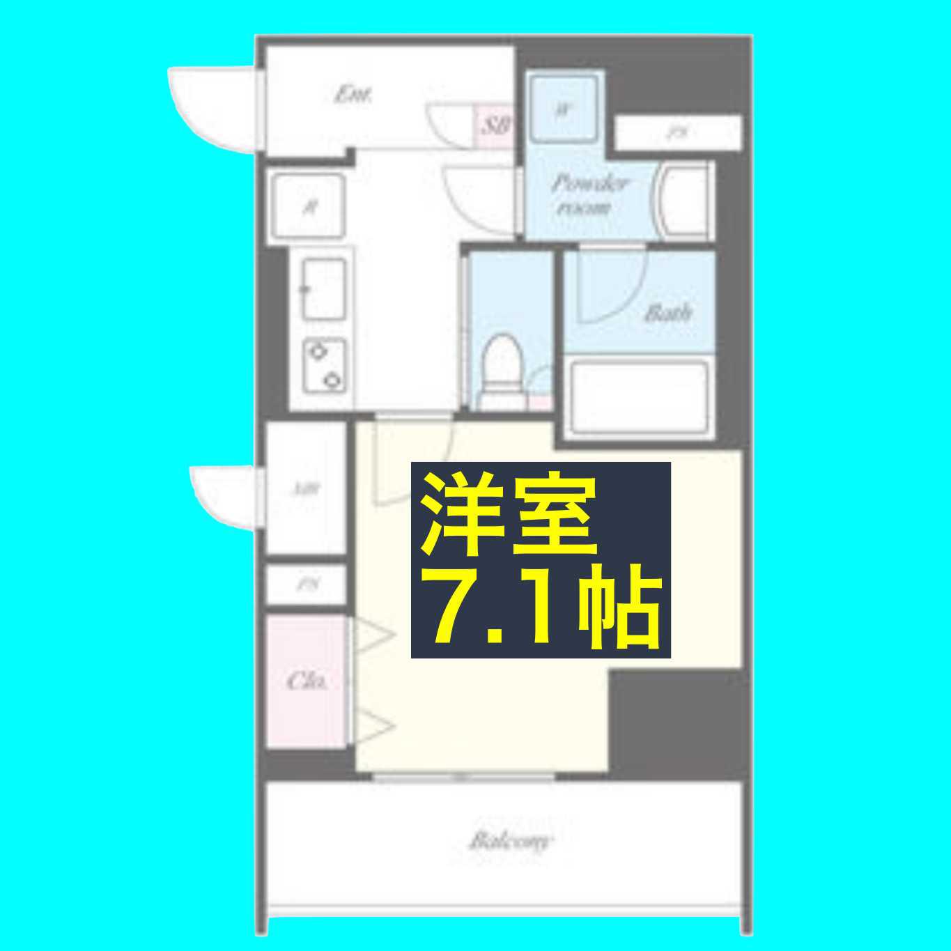 IE伏見(1K/3階)の間取り写真