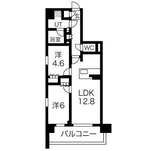 オープンレジデンシア名古屋AVENUE(2LDK/4階)の間取り写真