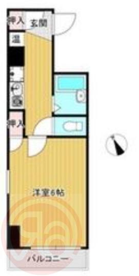 シーサイドヴィラ五番館(1K/8階)の間取り写真