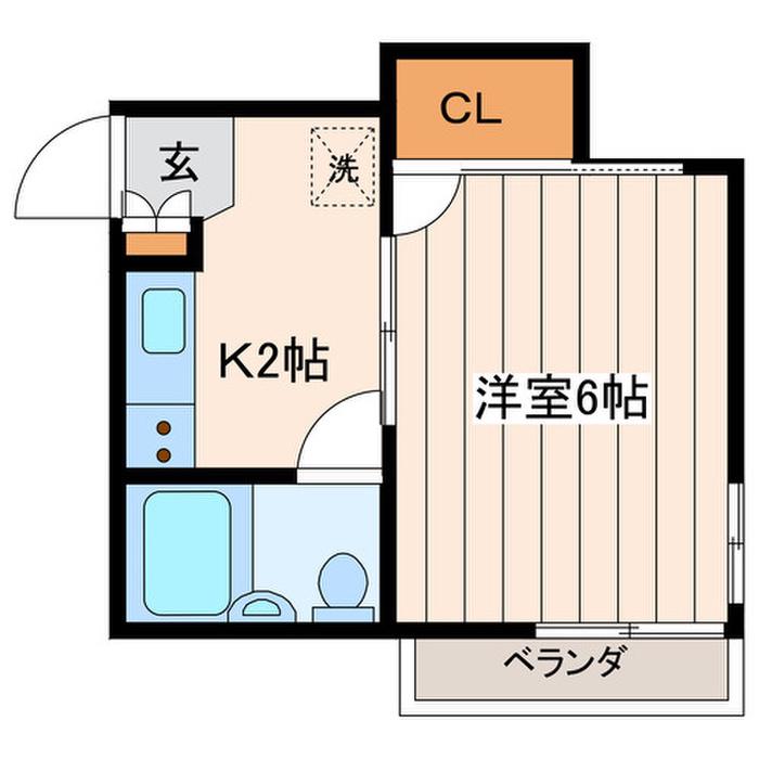 CORPO TOKI(1K/2階)の間取り写真