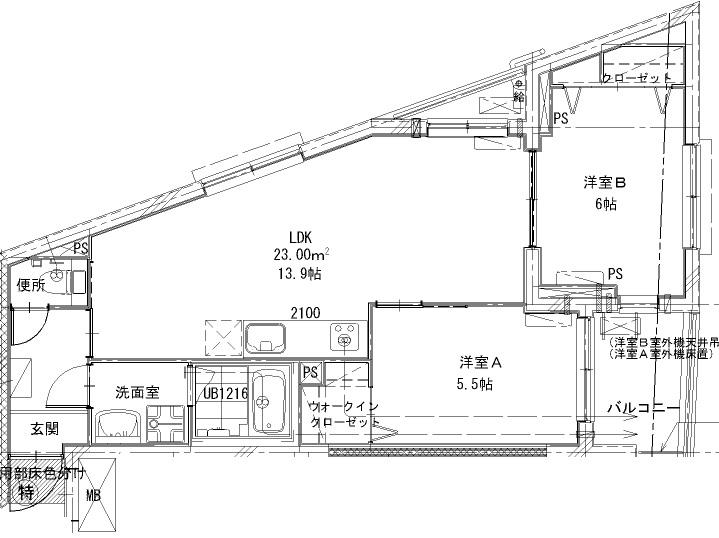 ブランシカ練馬高松(2LDK/3階)の間取り写真