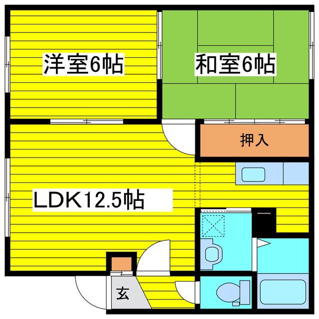 リンデン27(2LDK/2階)の間取り写真
