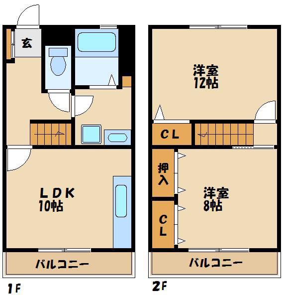 メゾンセレナイト(2LDK/4階)の間取り写真