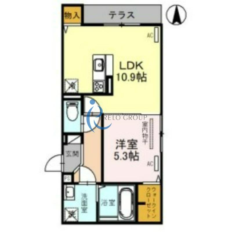 DーROOM今川 B棟(1LDK/2階)の間取り写真