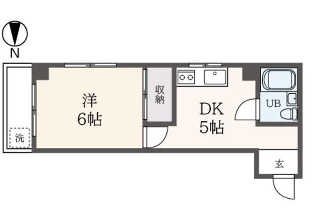 目白ジュネス(1DK/3階)の間取り写真