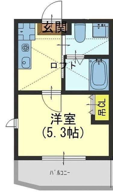 第九協栄ハイム(1K/1階)の間取り写真