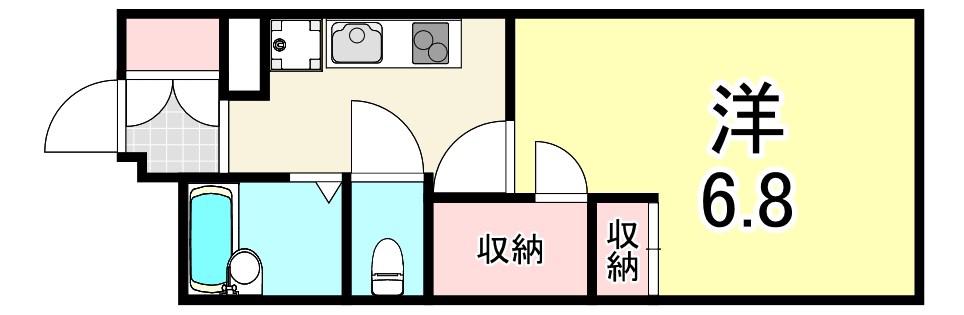 レオパレスMOTOHAMA(1K/3階)の間取り写真
