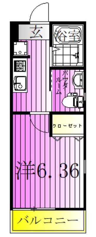 O2レジデンス竹ノ塚 A棟(1K/1階)の間取り写真