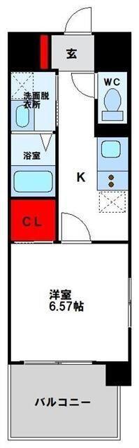 KSK南小倉コアプレイス(1K/3階)の間取り写真