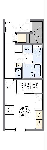 レオパレス綾乃尾(1K/1階)の間取り写真