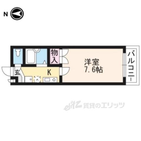 メゾン比果(1K/3階)の間取り写真
