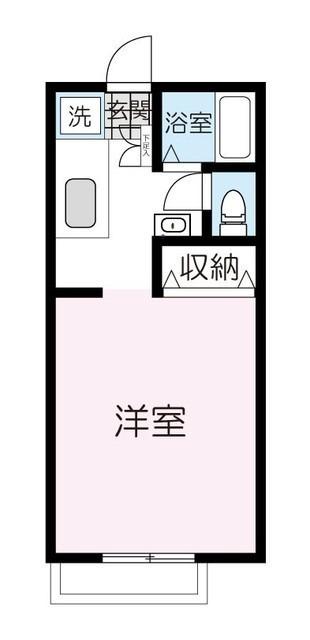 シャトーノール(1K/2階)の間取り写真