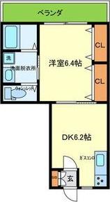 STABLE SHOJIHIGASHI(1DK/3階)の間取り写真