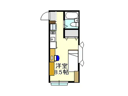 ツインステージ 今(ワンルーム/2階)の間取り写真