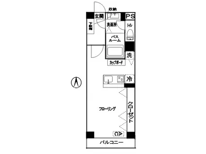 秀和西麻布レジデンス(1K/8階)の間取り写真